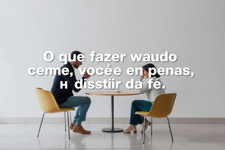 Conceitos visuais relacionados a O Que Fazer Quando Você Pensa em Desistir da Fé